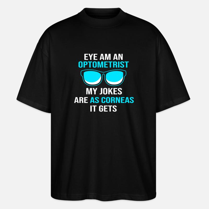 Optik Optiker Augenarzt - Stanley/Stella Oversized Unisex Bio T-Shirt Blaster 2.0 - Schwarz