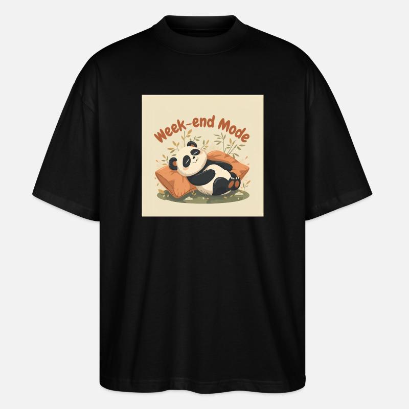Panda Week-end Mode Relax - T-shirt bio Blaster 2.0 coupe oversize Stanley/Stella Unisexe - noir