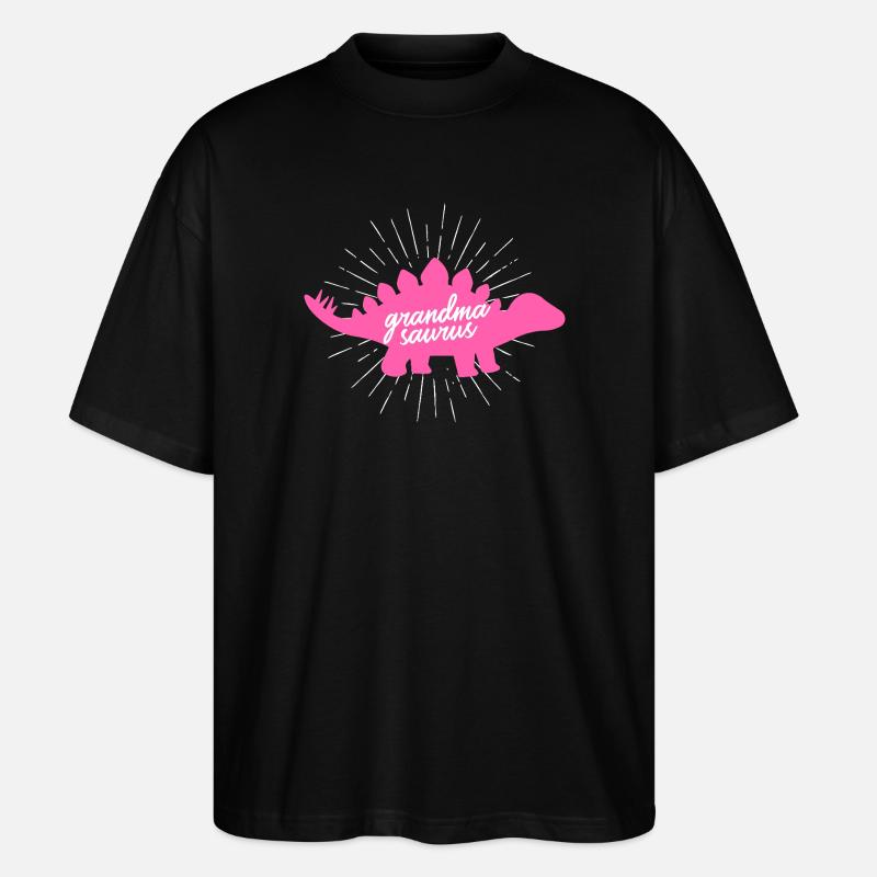 Grandmasaure Brachiosaurus : design drôle de dinosaure - T-shirt bio Blaster 2.0 coupe oversize Stanley/Stella Unisexe - noir