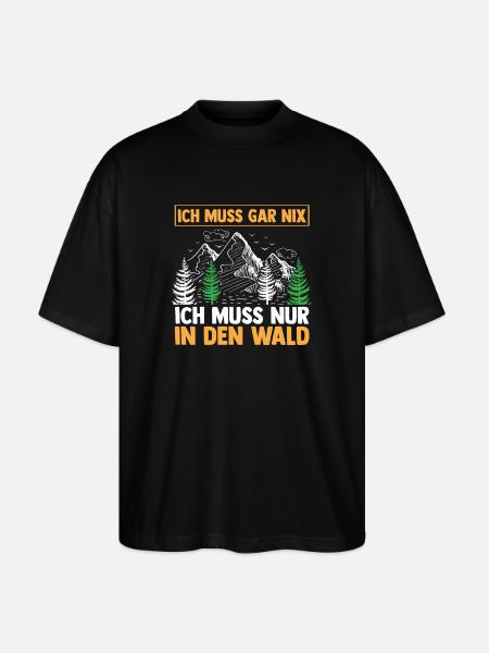 Jagd Jagen Waidmann Jäger - Stanley/Stella Oversized Unisex Bio T-Shirt Blaster 2.0 - Schwarz