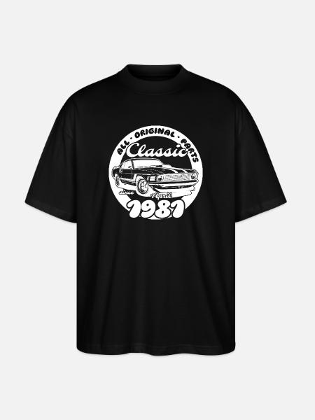 45th Birthday - Classic Musclecar 04/1981 - Stanley/Stella Oversized Unisex Organic T-shirt Blaster 2.0 - black