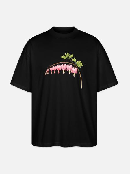 Bleeding Heart Pink Spring Flower - Stanley/Stella Oversized Unisex Organic T-shirt Blaster 2.0 - black