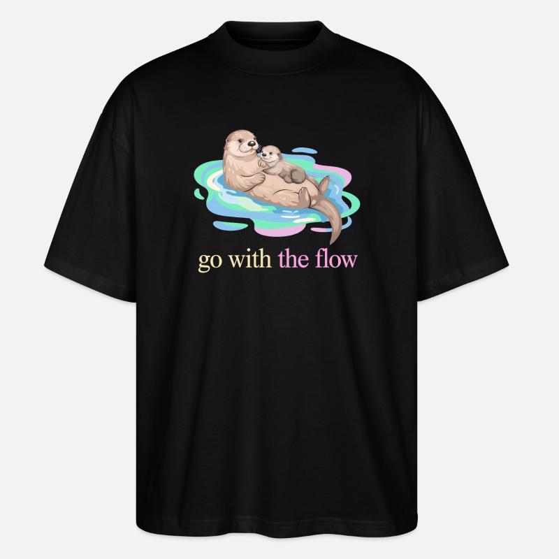 Nimm das Flow Otter Duo - Stanley/Stella Oversized Unisex Bio T-Shirt Blaster 2.0 - Schwarz