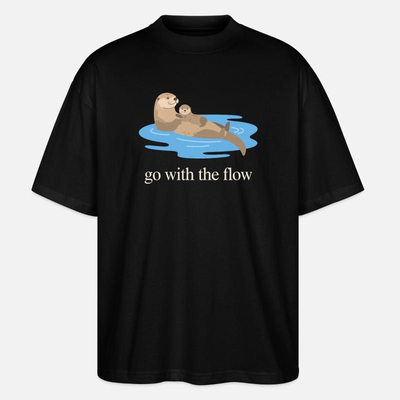 Nimm das Flow Otter Duo - Stanley/Stella Oversized Unisex Bio T-Shirt Blaster 2.0 - Schwarz
