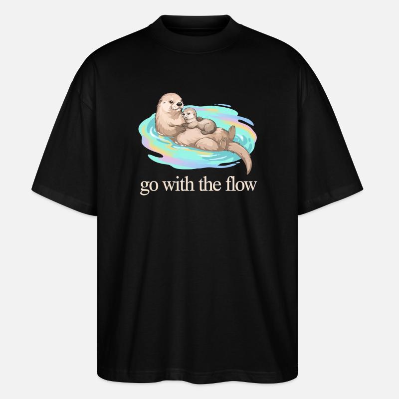 Nimm das Flow Otter Duo - Stanley/Stella Oversized Unisex Bio T-Shirt Blaster 2.0 - Schwarz