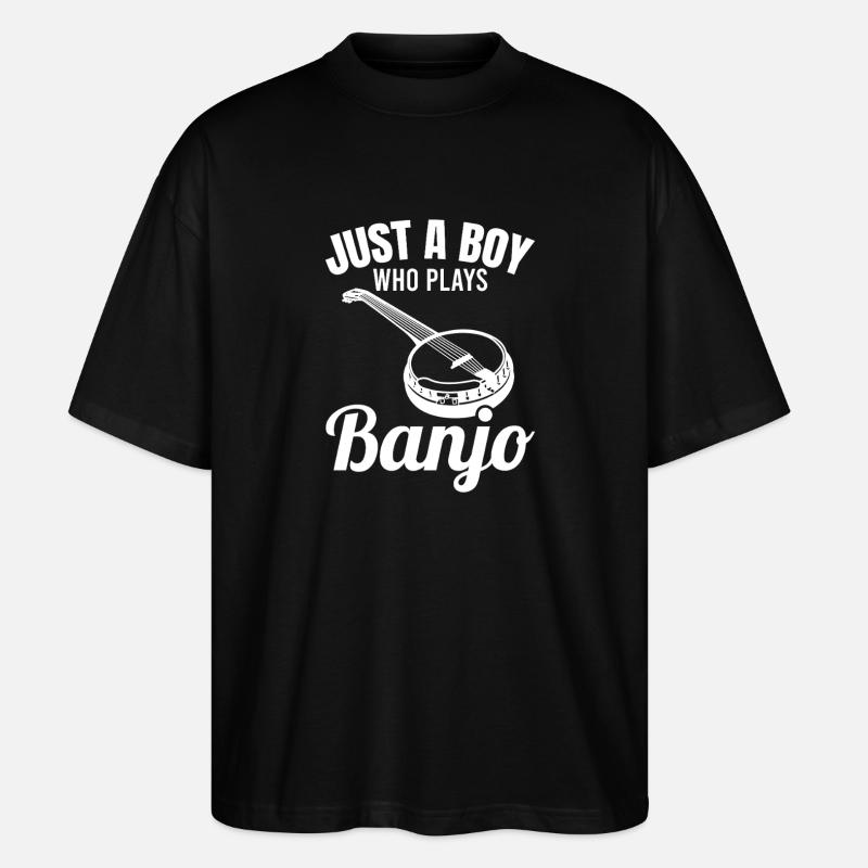 Petit joueur de banjo - T-shirt bio Blaster 2.0 coupe oversize Stanley/Stella Unisexe - noir
