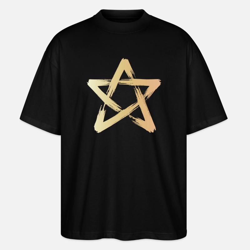 Étoile du Brossage Doré - T-shirt bio Blaster 2.0 coupe oversize Stanley/Stella Unisexe - noir