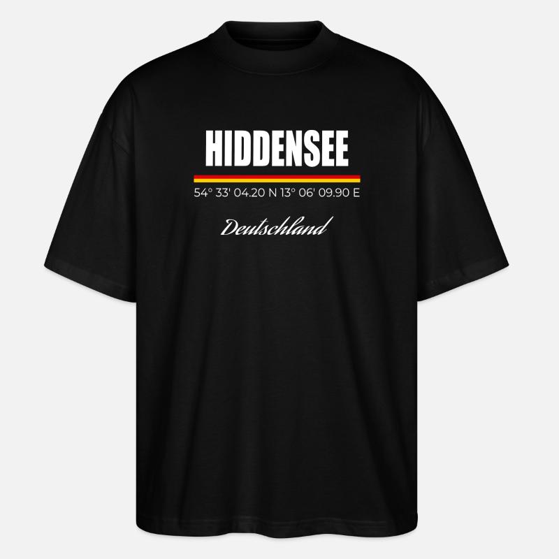 Hiddensee - Stanley/Stella Oversized Unisex Bio T-Shirt Blaster 2.0 - Schwarz