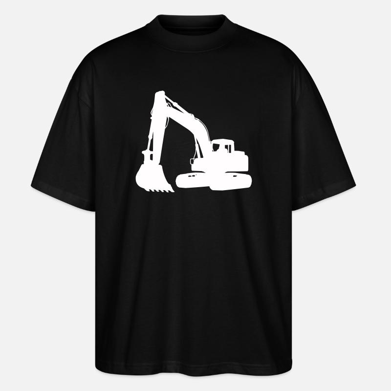 Bagger Silhouette für Baudesign - Stanley/Stella Oversized Unisex Bio T-Shirt Blaster 2.0 - Schwarz