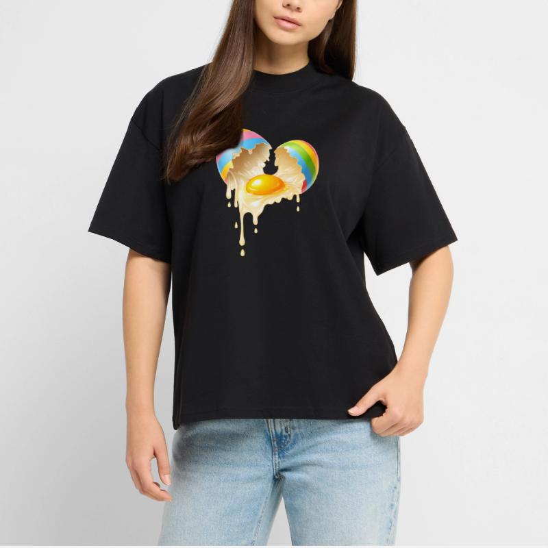 Broken Easter egg with flowing egg yolk Stanley/Stella Oversized Unisex Organic T-shirt Blaster 2.0