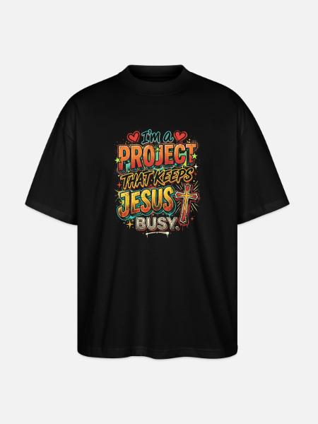 Projet qui occupe Jésus - T-shirt bio Blaster 2.0 coupe oversize Stanley/Stella Unisexe - noir