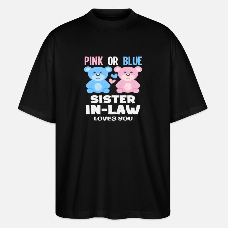 Pink Oder Blau Stiefschwester Liebt Dich - Stanley/Stella Oversized Unisex Bio T-Shirt Blaster 2.0 - Schwarz