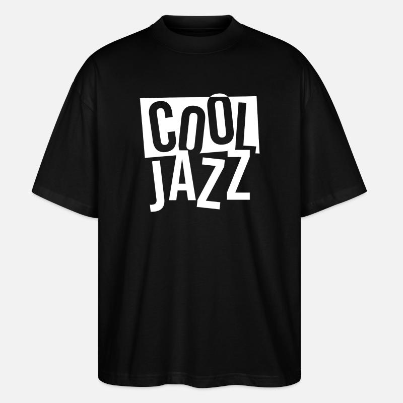 Bold Jazz Typografie-Stapel - Stanley/Stella Oversized Unisex Bio T-Shirt Blaster 2.0 - Schwarz