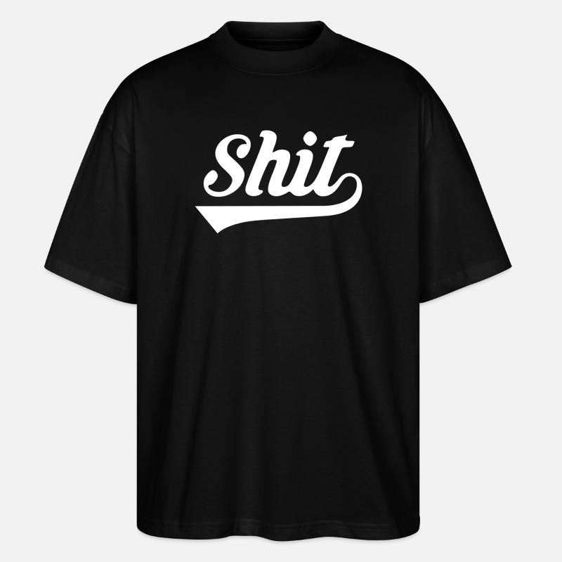 Merde Rétro Script - T-shirt bio Blaster 2.0 coupe oversize Stanley/Stella Unisexe - noir