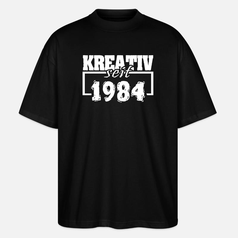 1984 - Stanley/Stella Oversized Unisex Bio T-Shirt Blaster 2.0 - Schwarz
