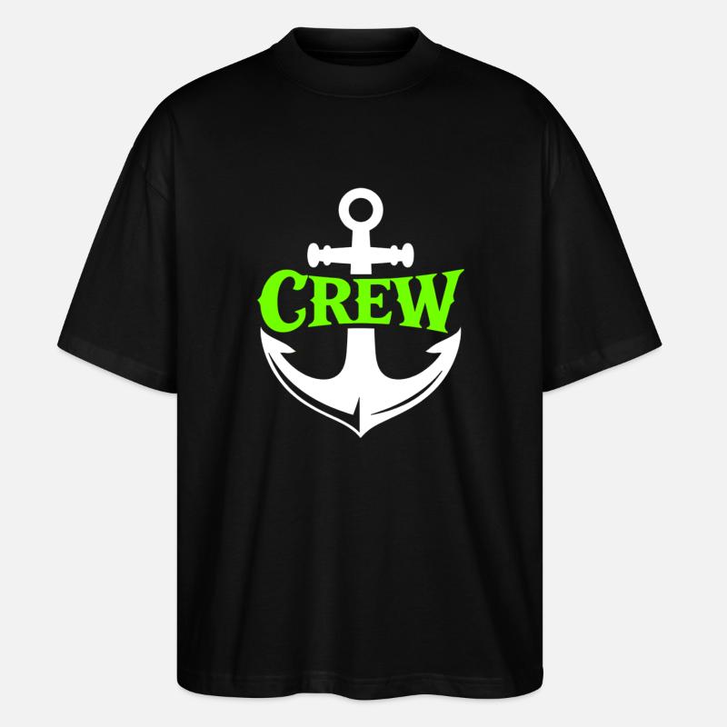 Motif de l’équipe d’ancre néon - T-shirt bio Blaster 2.0 coupe oversize Stanley/Stella Unisexe - noir