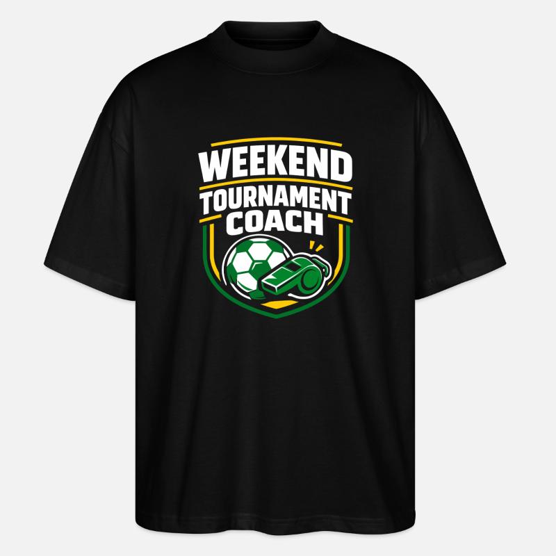 Fußballtraining Jugend-sport-trainer - Stanley/Stella Oversized Unisex Bio T-Shirt Blaster 2.0 - Schwarz