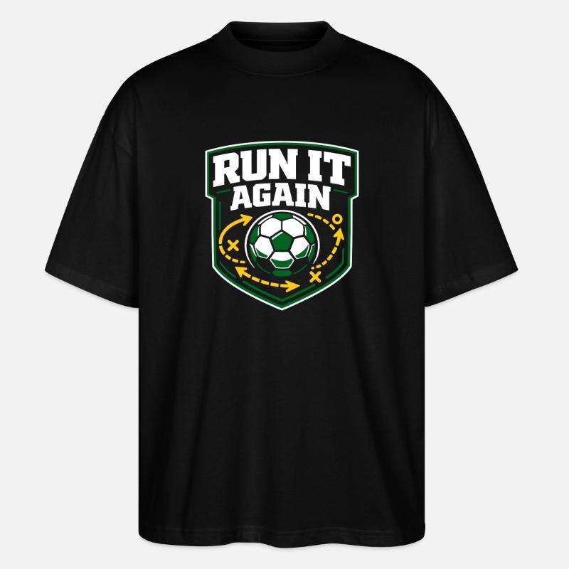 Fußballtraining Jugend-sport-trainer - Stanley/Stella Oversized Unisex Bio T-Shirt Blaster 2.0 - Schwarz