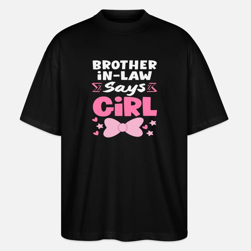 Styvbror säger att tjejens könsavslöjande - Ekologisk Oversized T-shirt Unisex Stanley/Stella Blaster 2.0 - svart