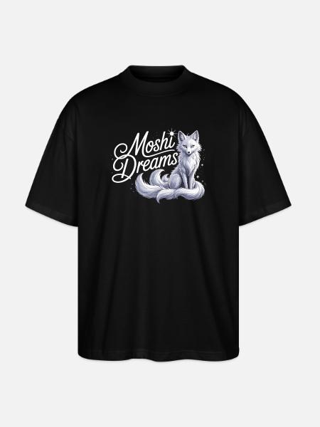 Mystic Fox Shirt Moshi Dreams - Stanley/Stella Oversized Unisex Organic T-shirt Blaster 2.0 - black
