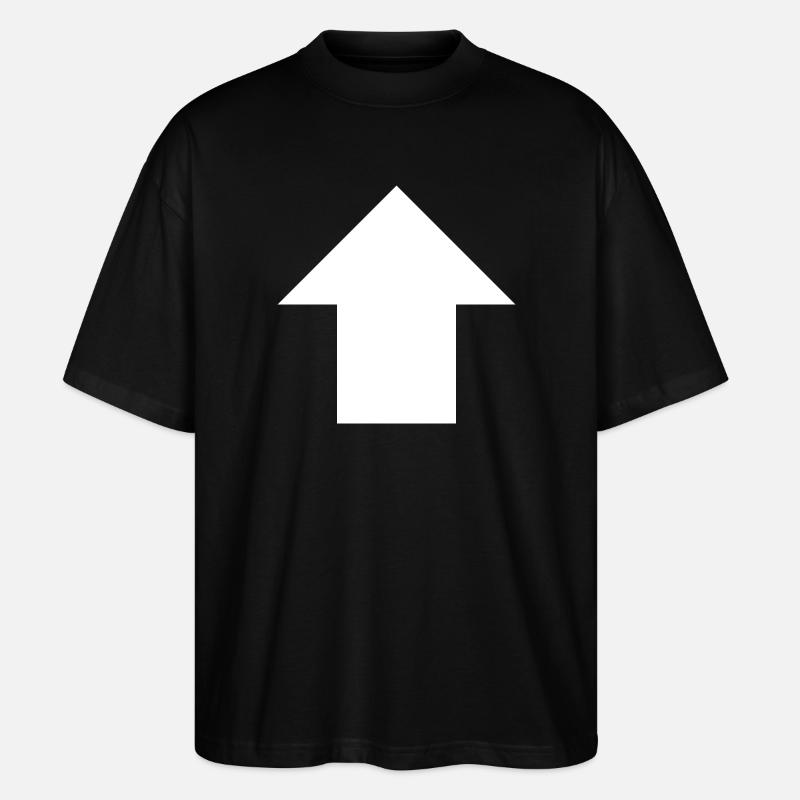 Pfeil-oben-Schild - Stanley/Stella Oversized Unisex Bio T-Shirt Blaster 2.0 - Schwarz