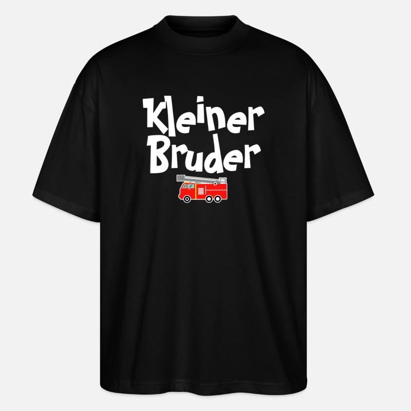 Kleiner Bruder Feuerwehrheld - Stanley/Stella Oversized Unisex Bio T-Shirt Blaster 2.0 - Schwarz