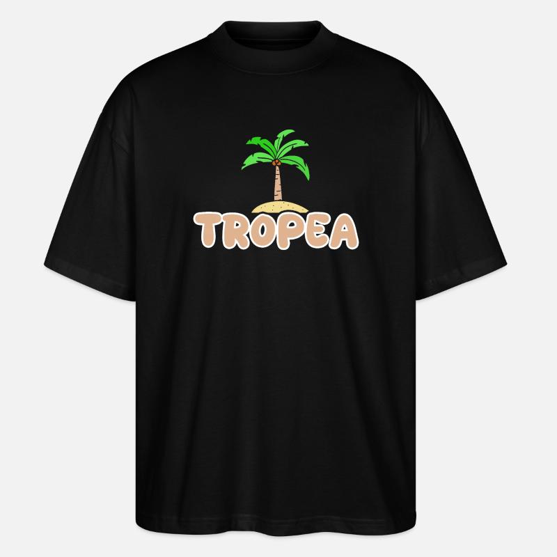 Tropea as a holiday - Stanley/Stella Oversized Unisex Organic T-shirt Blaster 2.0 - black