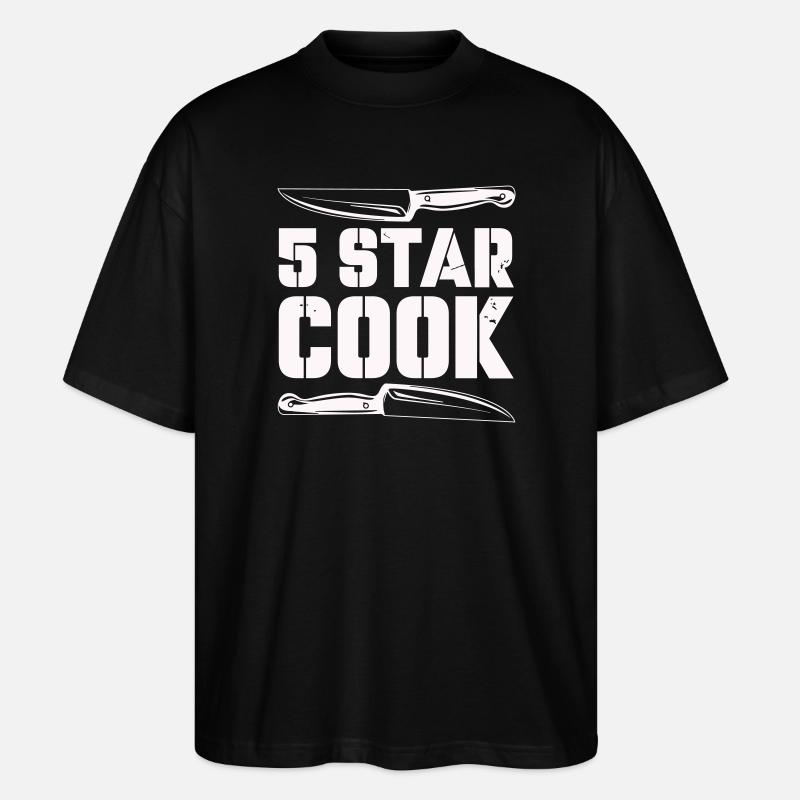 5_star_cook- - Stanley/Stella Oversized Unisex Bio T-Shirt Blaster 2.0 - Schwarz