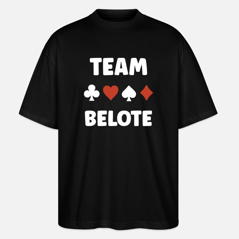 Belote - Stanley/Stella Oversized Unisex Bio T-Shirt Blaster 2.0 - Schwarz