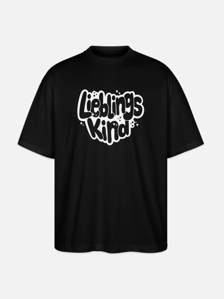 Lieblingskind Bubblige Schrift - Stanley/Stella Oversized Unisex Bio T-Shirt Blaster 2.0 - Schwarz