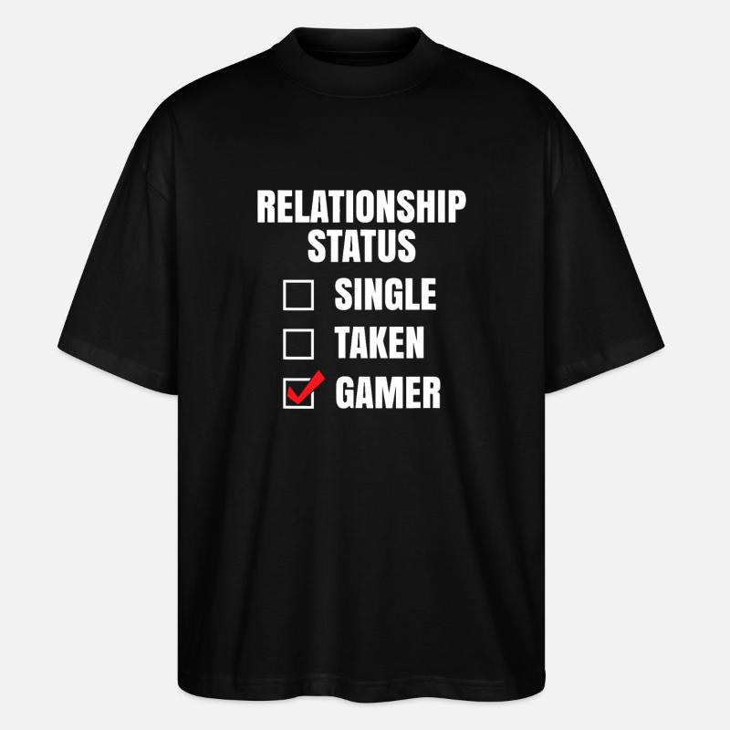 Beziehungsstatus: Gamer - Stanley/Stella Oversized Unisex Bio T-Shirt Blaster 2.0 - Schwarz