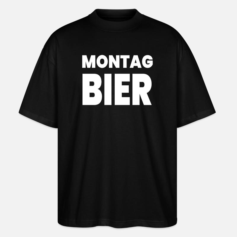 Bier - Stanley/Stella Oversized Unisex Bio T-Shirt Blaster 2.0 - Schwarz