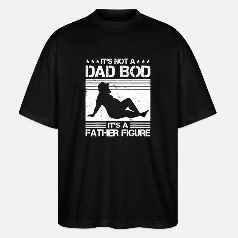 Vaterfigur Bod Silhouette - Stanley/Stella Oversized Unisex Bio T-Shirt Blaster 2.0 - Schwarz