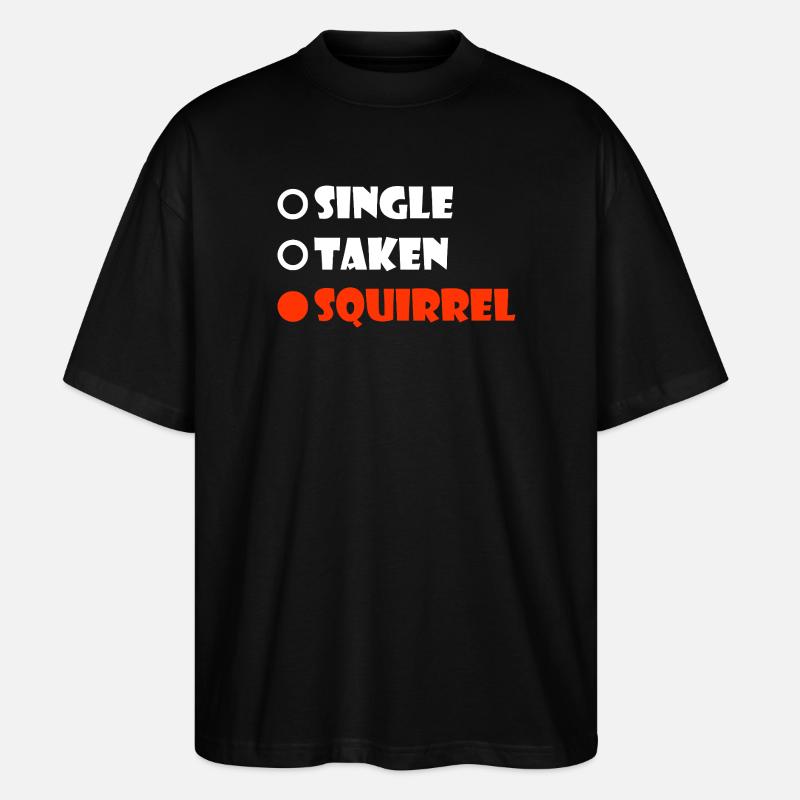 Écureuil Pris à l’Unité - T-shirt bio Blaster 2.0 coupe oversize Stanley/Stella Unisexe - noir