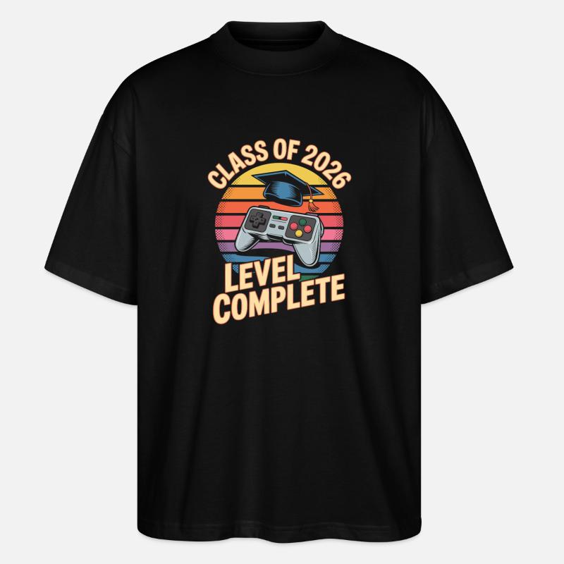 Level Complete 2026 Completion Retro Gaming - Stanley/Stella Oversized Unisex Organic T-shirt Blaster 2.0 - black