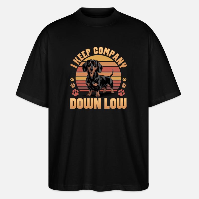 Funny Dog Breed Dachshund - Stanley/Stella Oversized Unisex Bio T-Shirt Blaster 2.0 - Schwarz