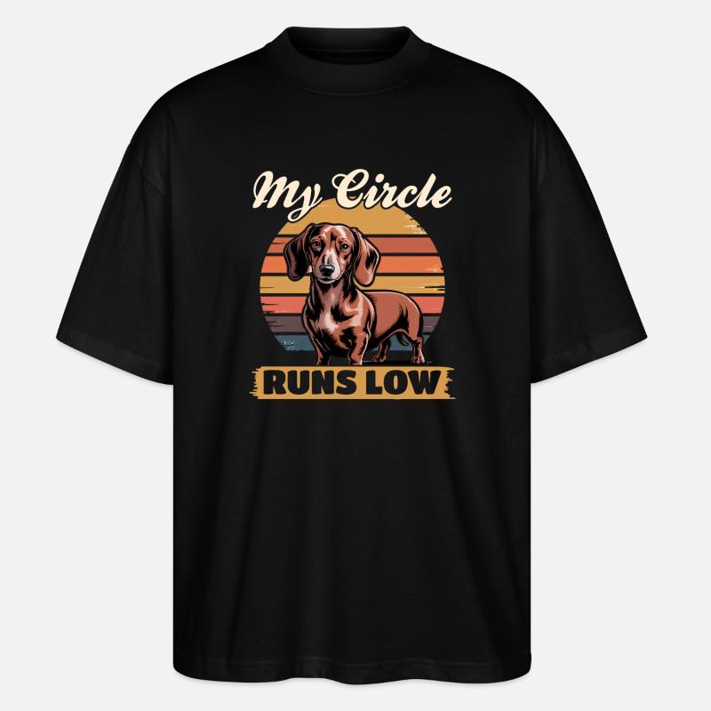 Teckel de race de chien drôle - T-shirt bio Blaster 2.0 coupe oversize Stanley/Stella Unisexe - noir