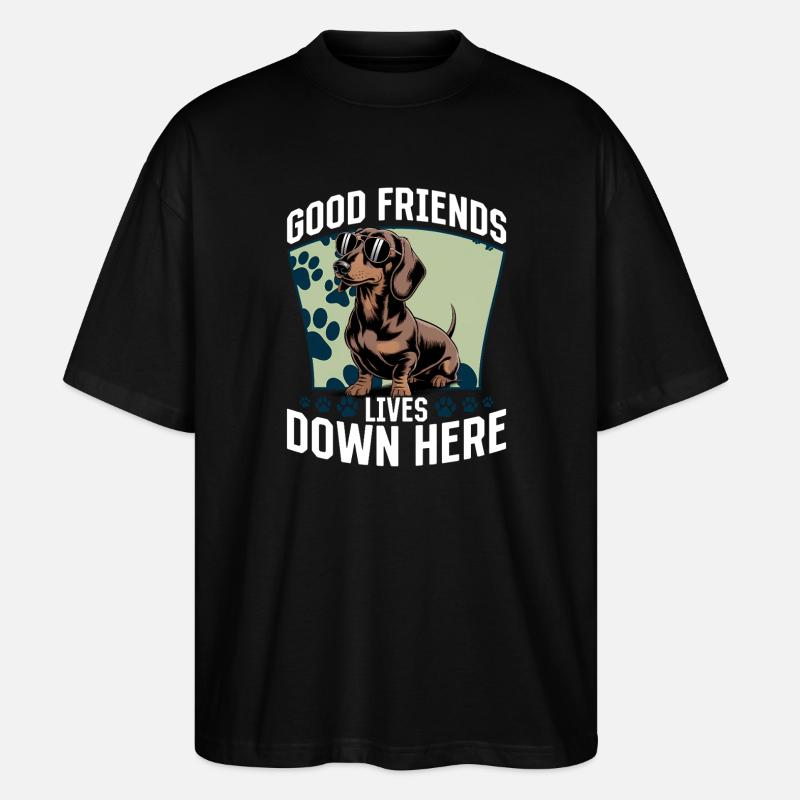 Funny Dog Breed Dachshund - Stanley/Stella Oversized Unisex Bio T-Shirt Blaster 2.0 - Schwarz