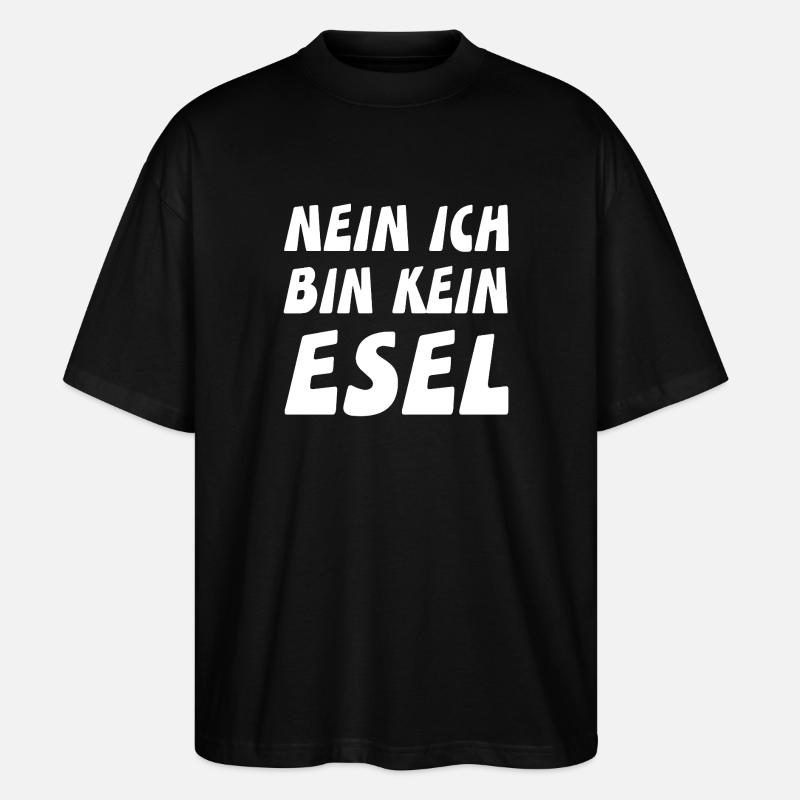 Esel - Stanley/Stella Oversized Unisex Bio T-Shirt Blaster 2.0 - Schwarz