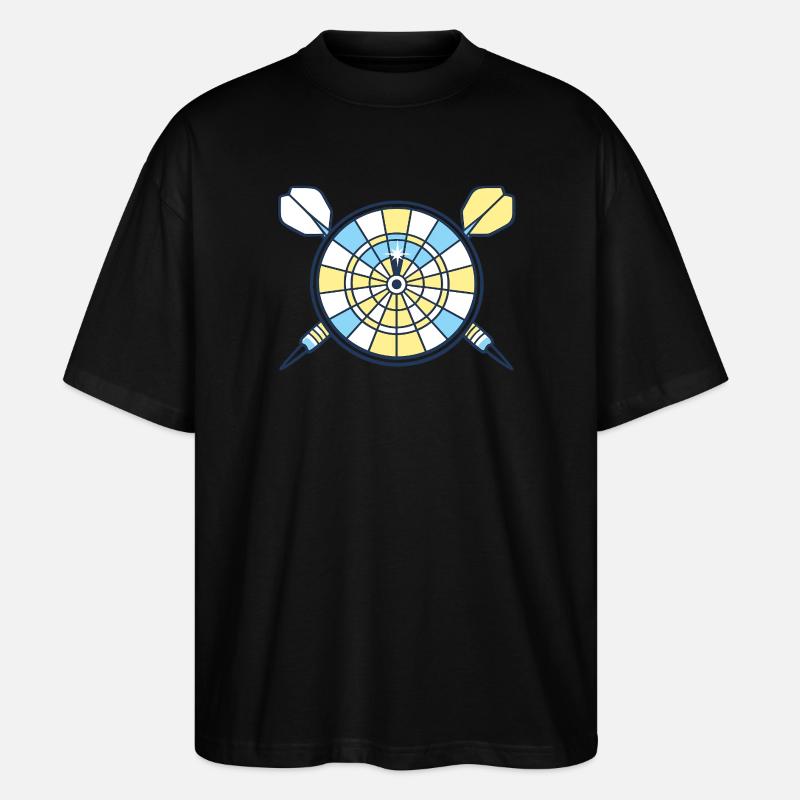 Zielscheiben-Dartkunst - Stanley/Stella Oversized Unisex Bio T-Shirt Blaster 2.0 - Schwarz