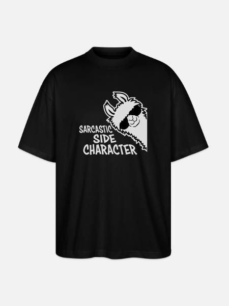 Llama Alpaca Sarcastic Side Character Sarcastic - Stanley/Stella Oversized Unisex Organic T-shirt Blaster 2.0 - black