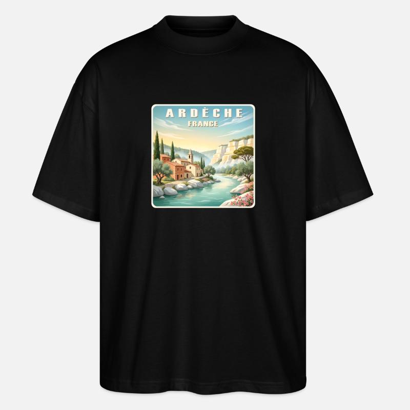 Ardeche - Stanley/Stella Oversized Unisex Bio T-Shirt Blaster 2.0 - Schwarz