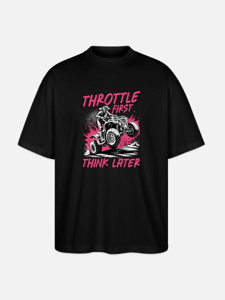 Quad ATV Femme Fille Quad Quad - T-shirt bio Blaster 2.0 coupe oversize Stanley/Stella Unisexe - noir