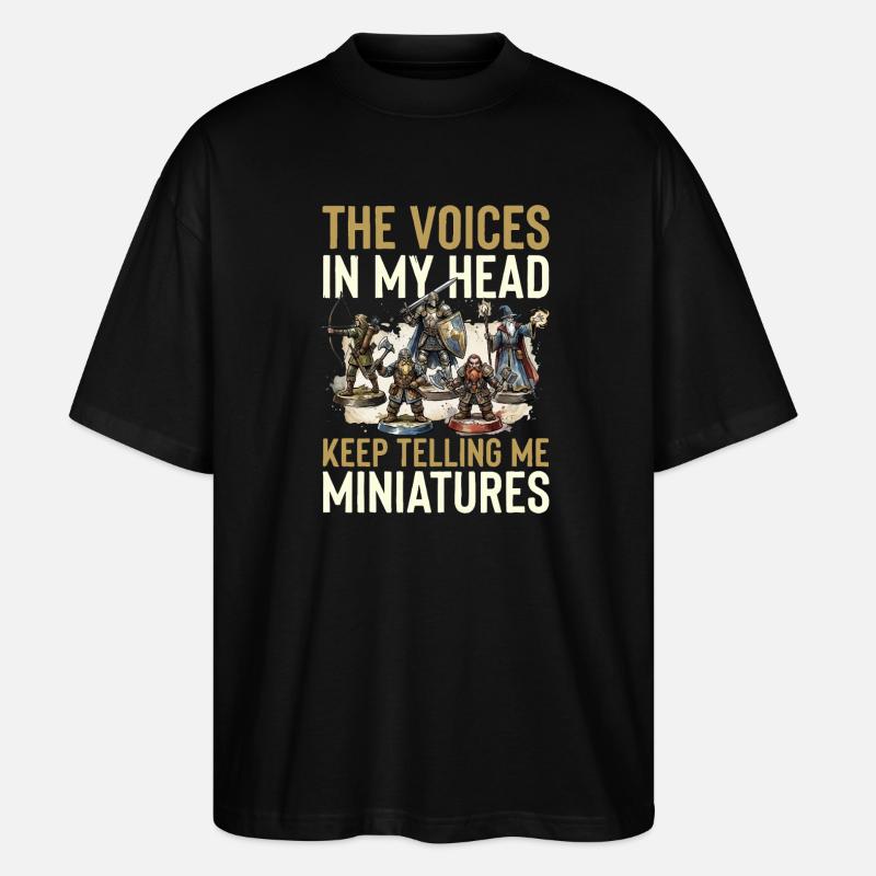 Stimmen im Kopf Miniaturen - Stanley/Stella Oversized Unisex Bio T-Shirt Blaster 2.0 - Schwarz
