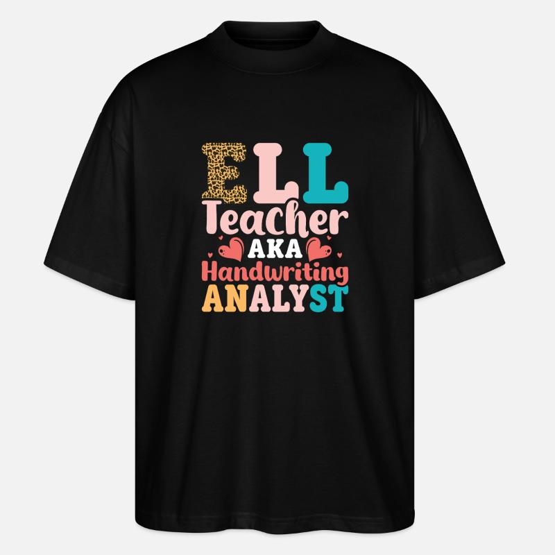 ELL-Lehrer englische Sprache - Stanley/Stella Oversized Unisex Bio T-Shirt Blaster 2.0 - Schwarz