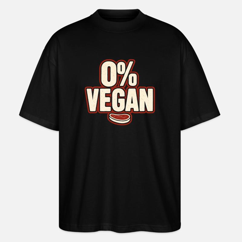 0% Vegan – Retro Statement - Stanley/Stella Oversized Unisex Bio T-Shirt Blaster 2.0 - Schwarz