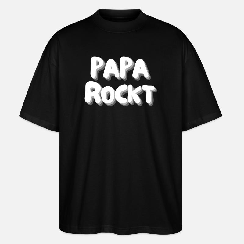 Papa déchire. - T-shirt bio Blaster 2.0 coupe oversize Stanley/Stella Unisexe - noir