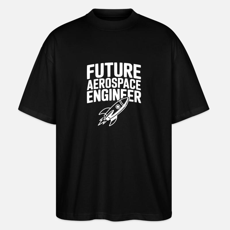 Futur ingénieur aérospatial - T-shirt bio Blaster 2.0 coupe oversize Stanley/Stella Unisexe - noir