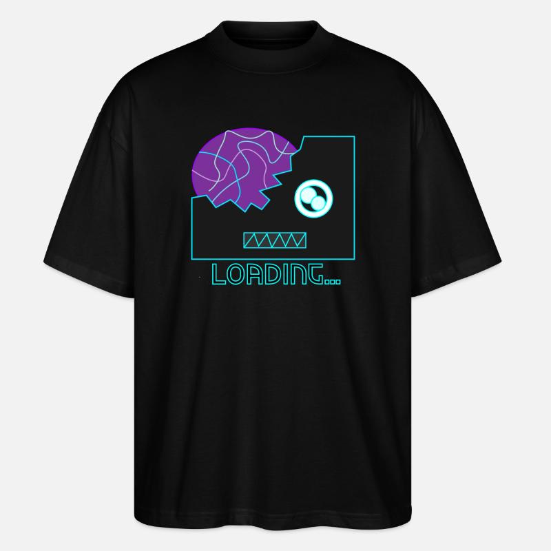 Cyberpunk Roboter-Neon - Stanley/Stella Oversized Unisex Bio T-Shirt Blaster 2.0 - Schwarz