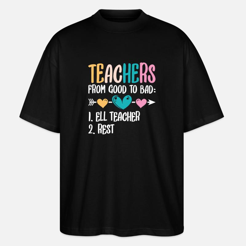 ELL-Lehrer englische Sprache - Stanley/Stella Oversized Unisex Bio T-Shirt Blaster 2.0 - Schwarz